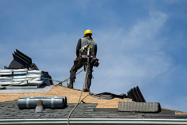 Professional Gutter Installation technician working in Cathedral City, CA